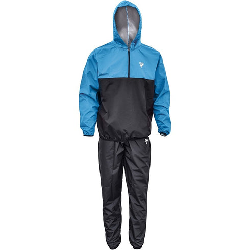 RDX X6 HOODED SAUNA SWEAT SUIT/Blu-3